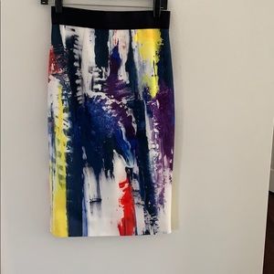 Milky graffiti skirt